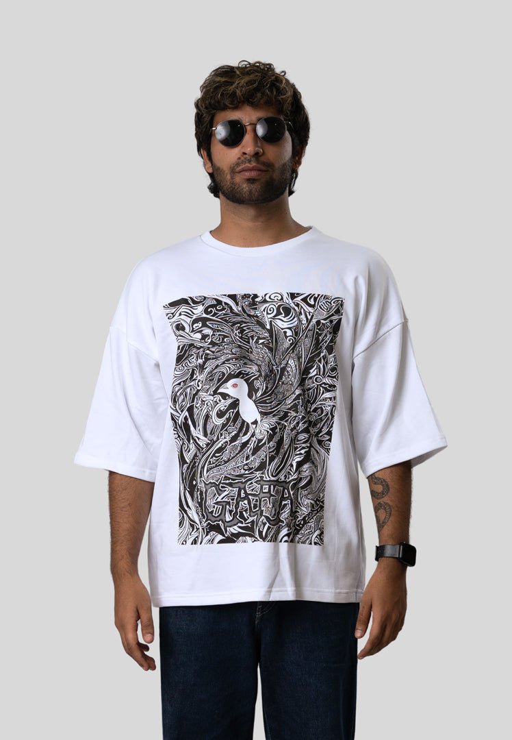 Gafa Unisex Terry Oversized T-Shirt in Premium Cotton Blend, Comfortable Fit, Ideal for Casual Wear and Everyday Style.