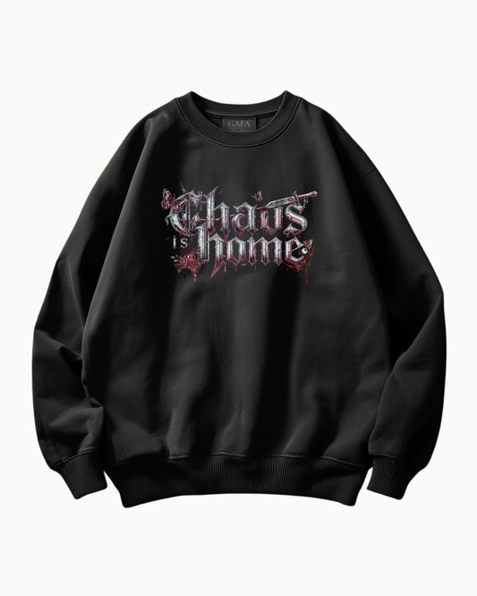 Chaos Is Home Oversized Sweatshirt