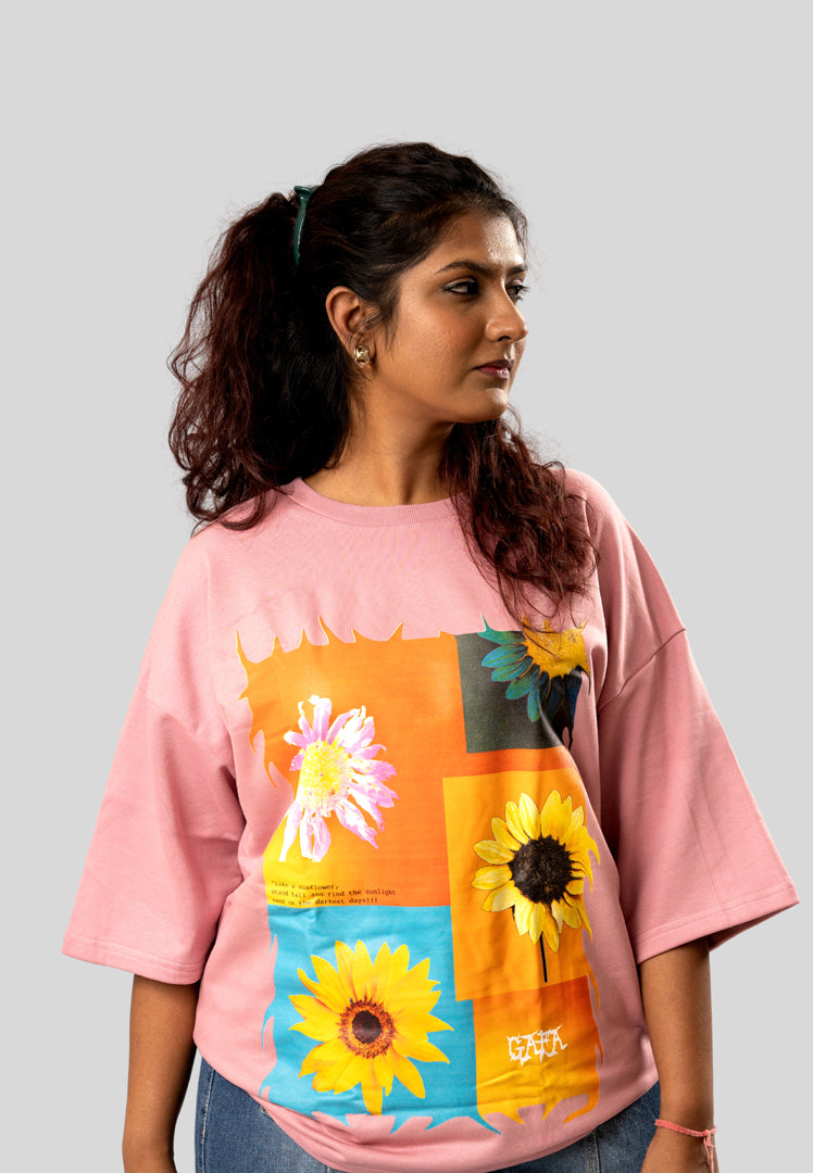 Gafa Female Terry Oversized T-Shirt in Premium Cotton Blend, Comfortable Fit, Ideal for Casual Wear and Everyday Style.