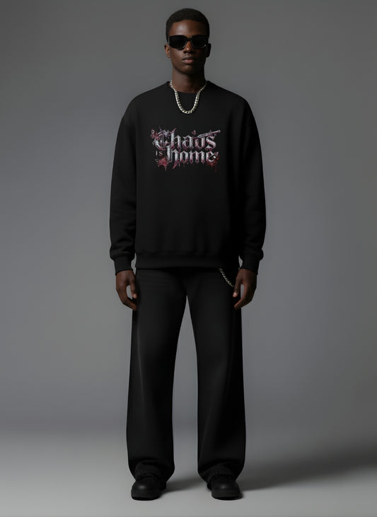 Chaos Is Home Oversized Sweatshirt