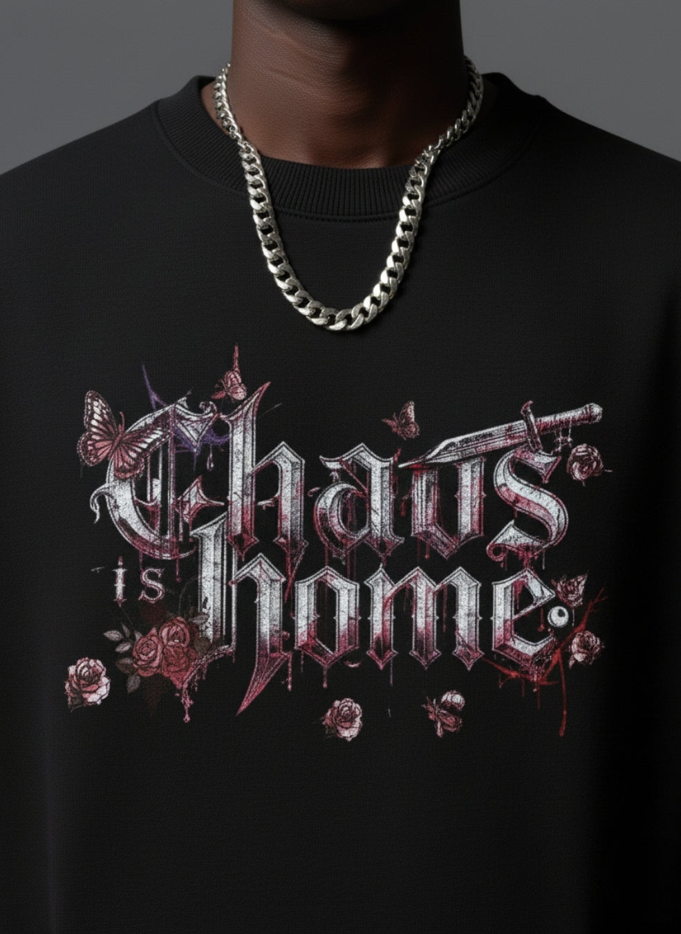 Chaos Is Home Oversized Sweatshirt