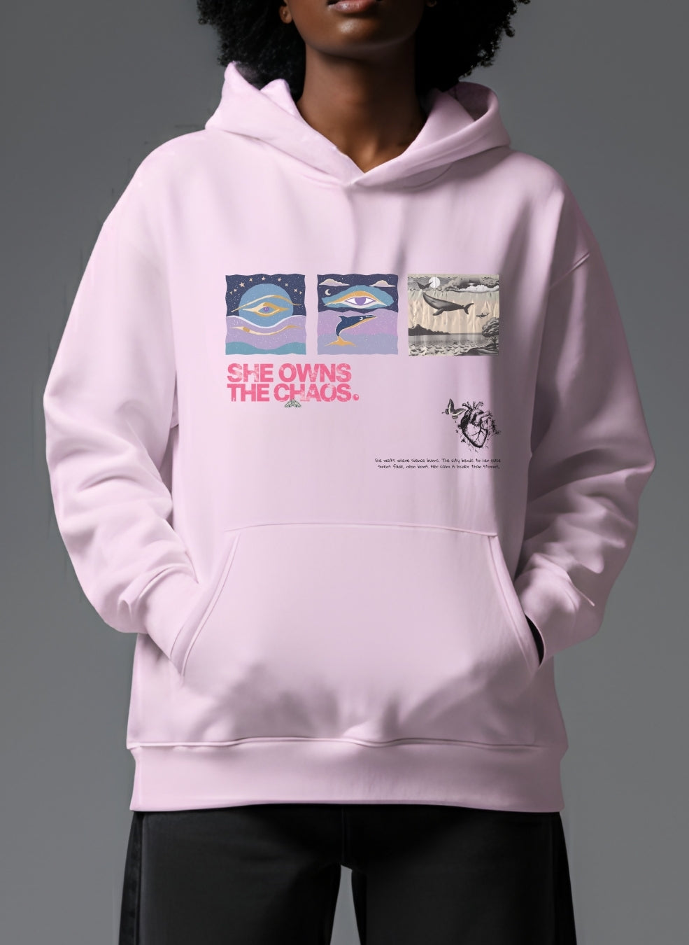 She Owns The Chaos Oversized Hoodie