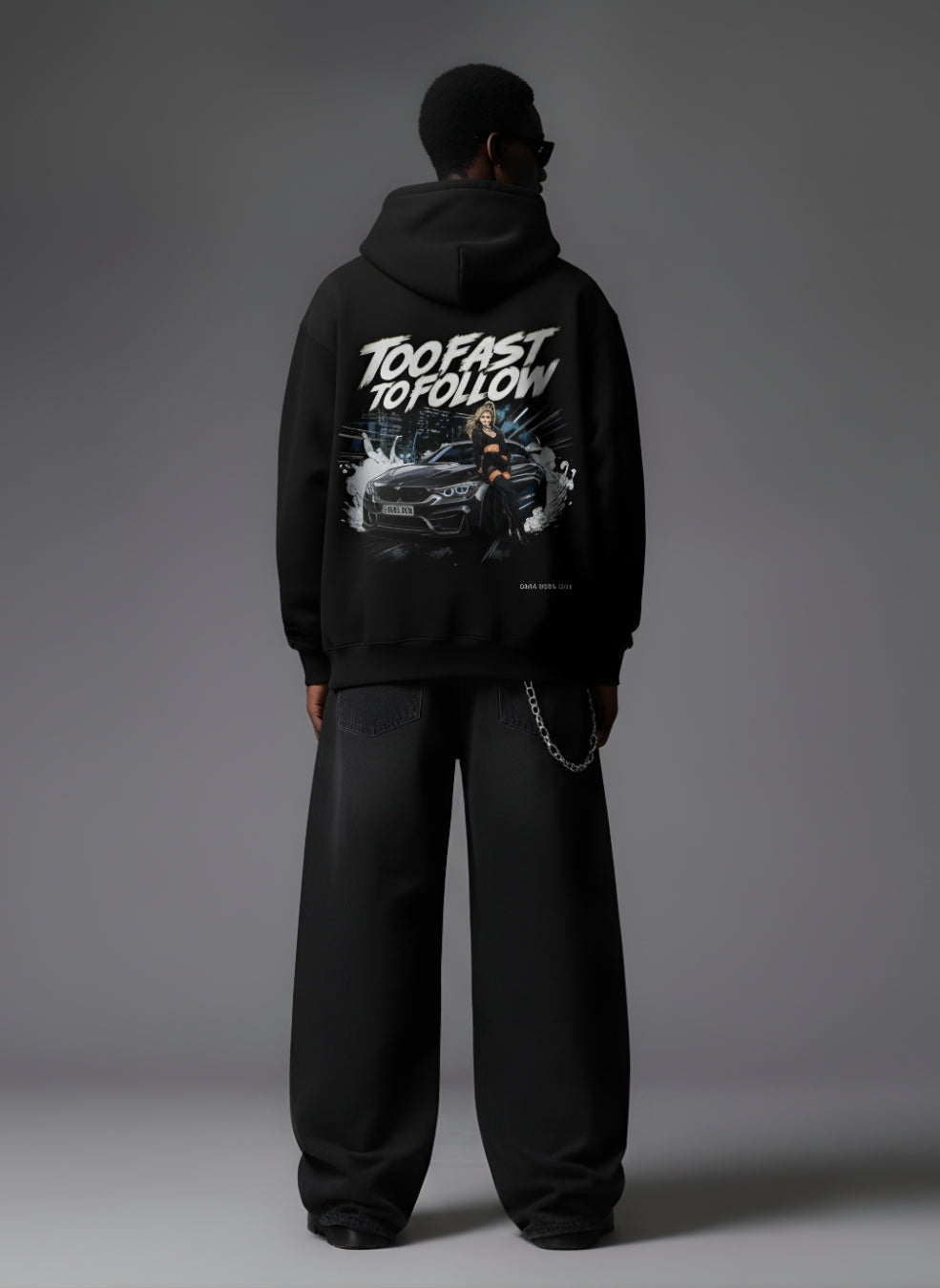 Too Fast To Follow Oversized Hoodie