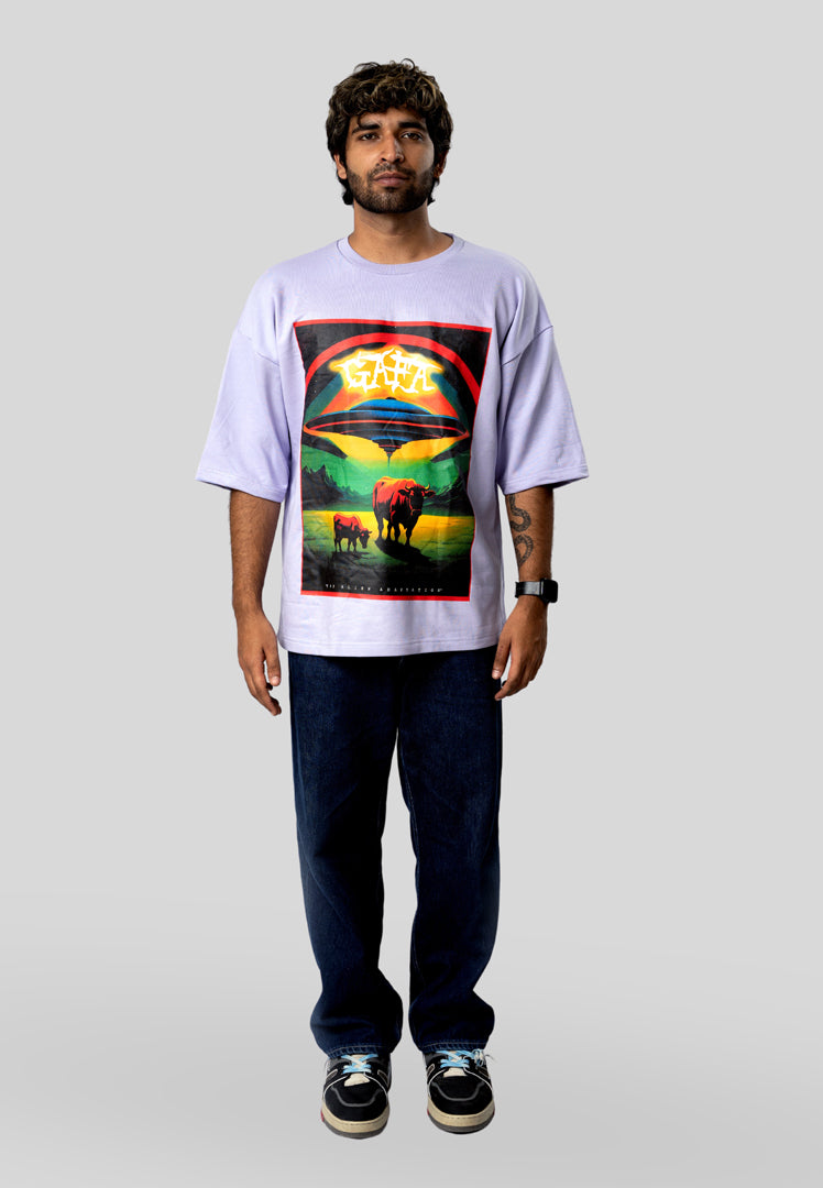 Gafa Unisex Terry Oversized T-Shirt in Premium Cotton Blend, Comfortable Fit, Ideal for Casual Wear and Everyday Style.