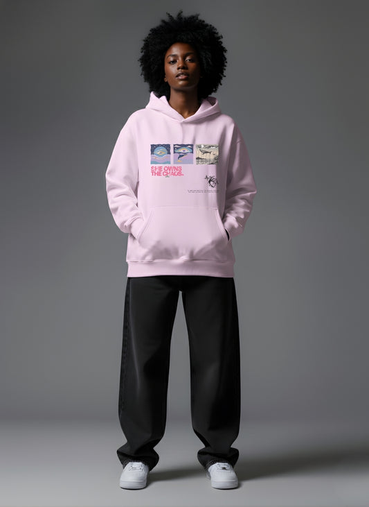 She Owns The Chaos Oversized Hoodie